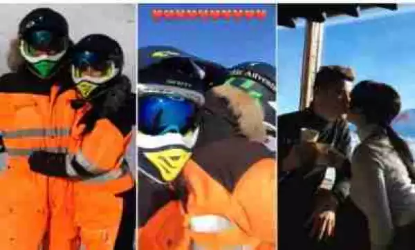 Cristiano Ronaldo Locks Lips With Girlfriend During Snow Hiking Date (Photos)